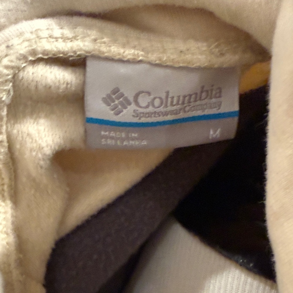 Columbia Cream and Gray Cowl Neck Sweatshirt Tunic Size Medium - Picture 2 of 6
